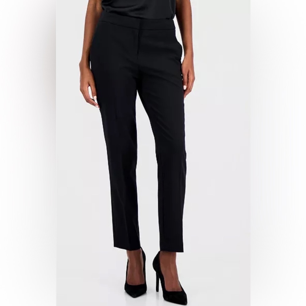 Bar III Women's Bi-Stretch Straight-Leg Dress Pants Black Size 12